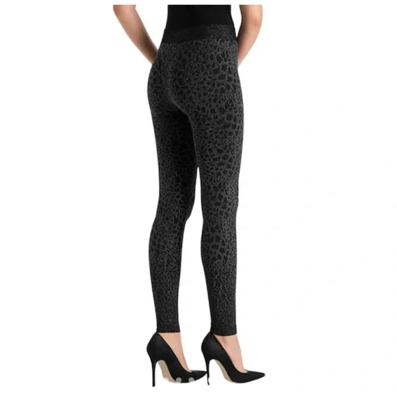 Wolford Eleonor Leggings in Black/Silver